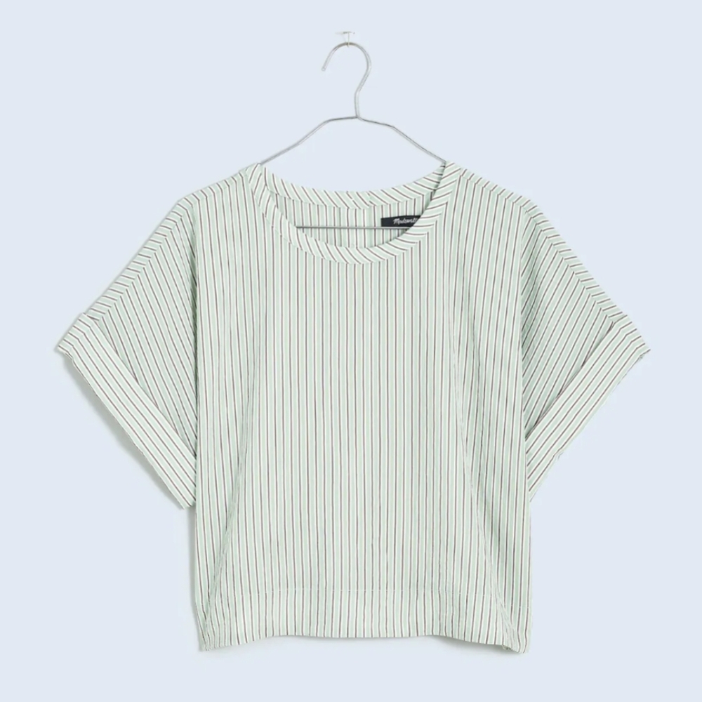 Dolman Crop Top in Stripe